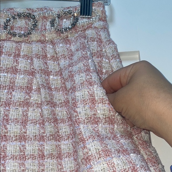 VENUS Pink Checkered High Waist Shorts - Picture 2 of 12
